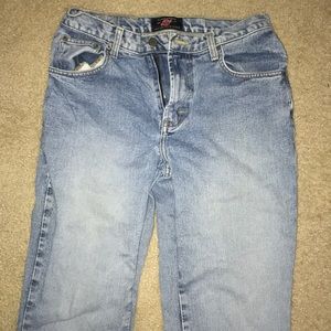 VINTAGE AEO Dungarees. Women’s flare jeans.